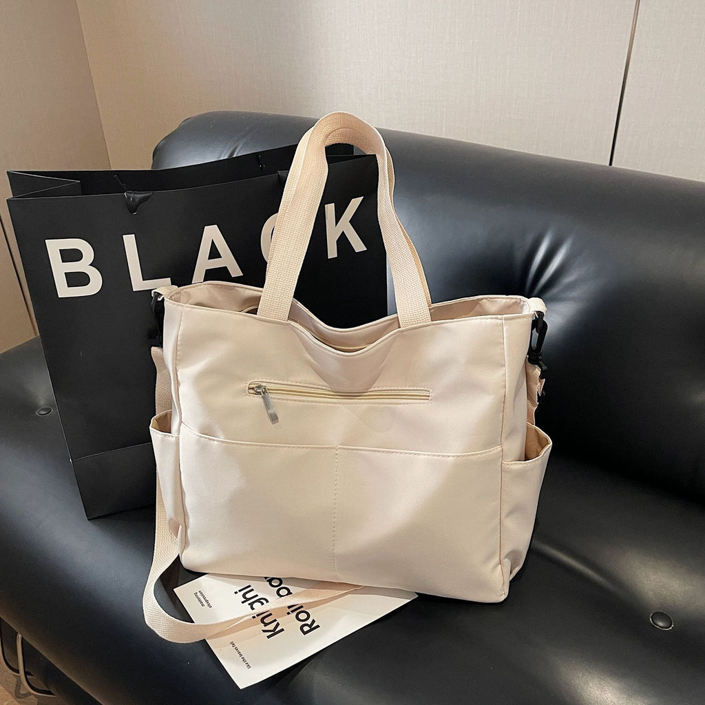 Lightweight Multi-Pocket Convertible Shoulder Tote Bag