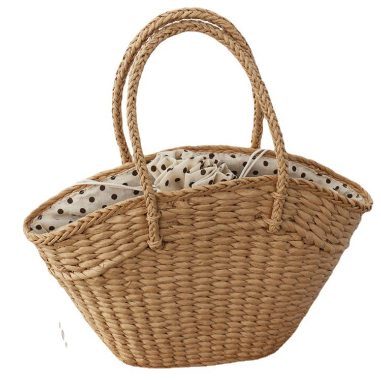 Forest Straw Dumpling Drawstring Beach Bag
