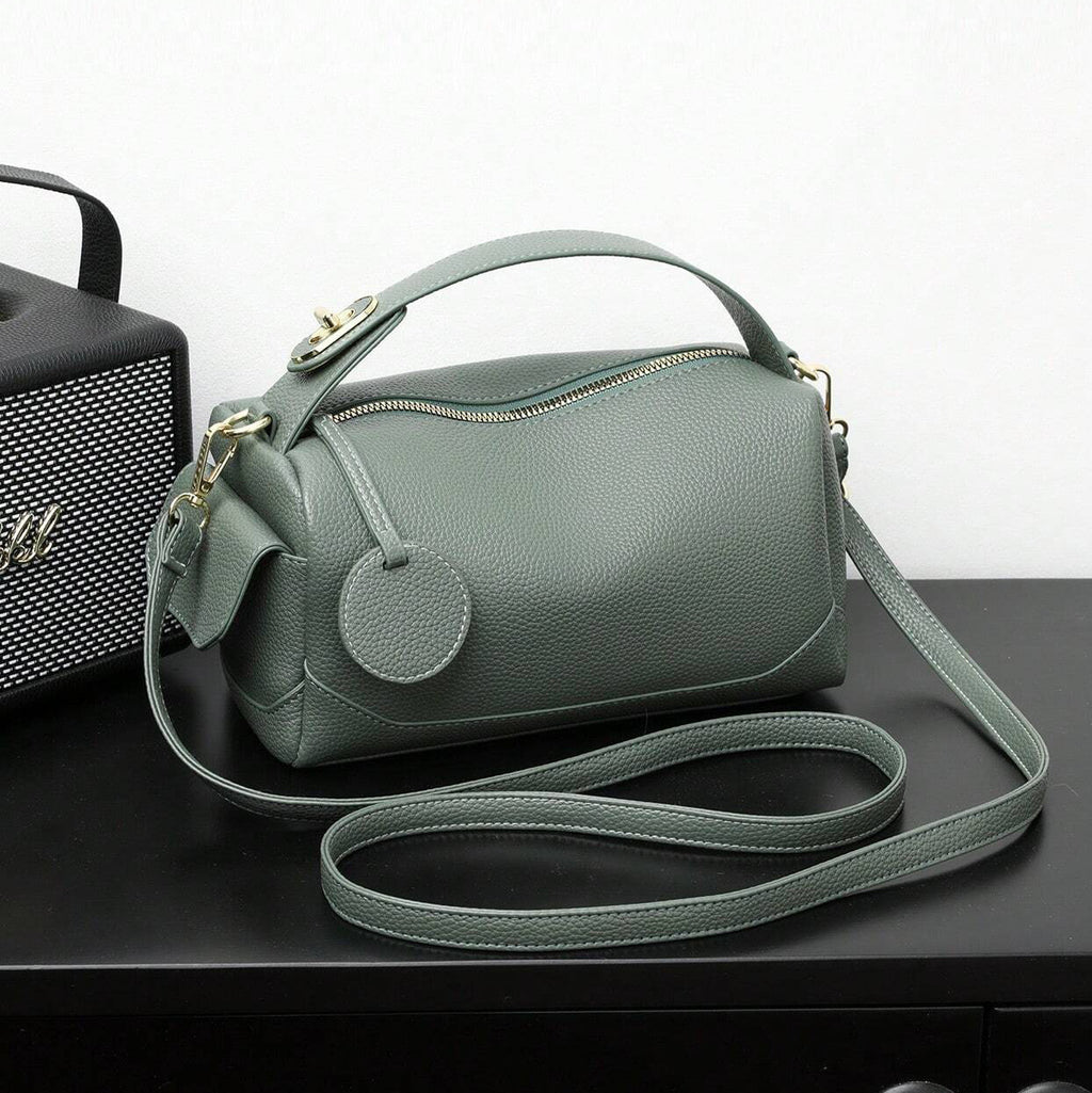 Soft PU Leather Top Handle Crossbody Bag