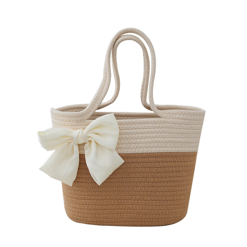 Cotton Rope Woven Travel Gift Handbag
