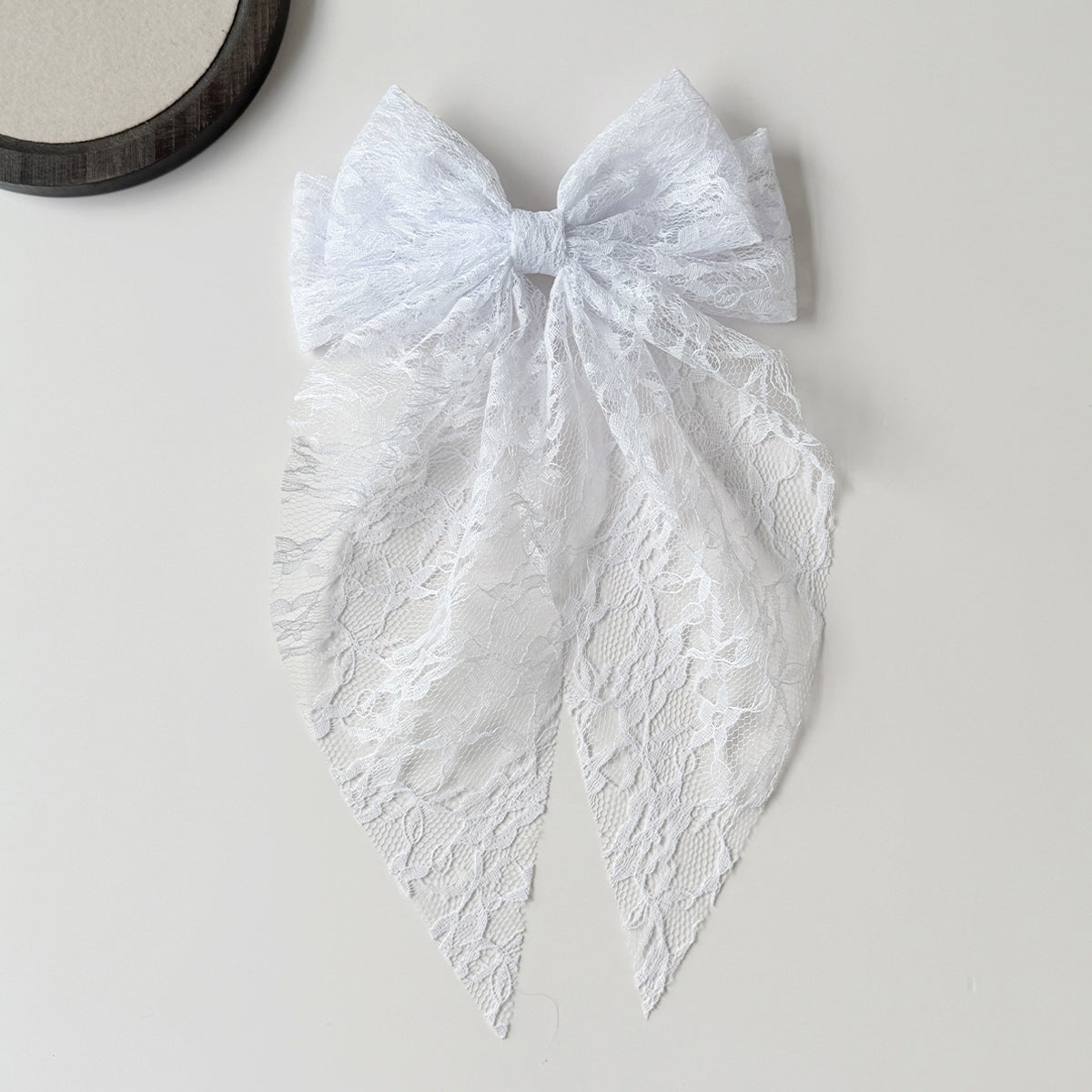 Elegant Lace Bow Spring Hair Clip