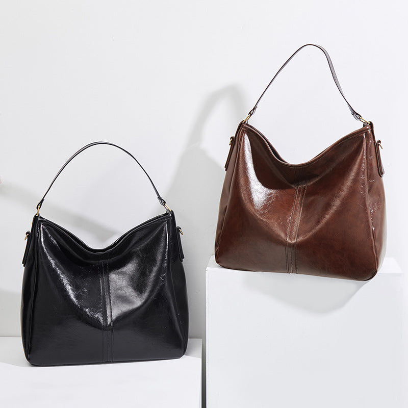 Hobo Large Slouchy PU Leather Shoulder Bag