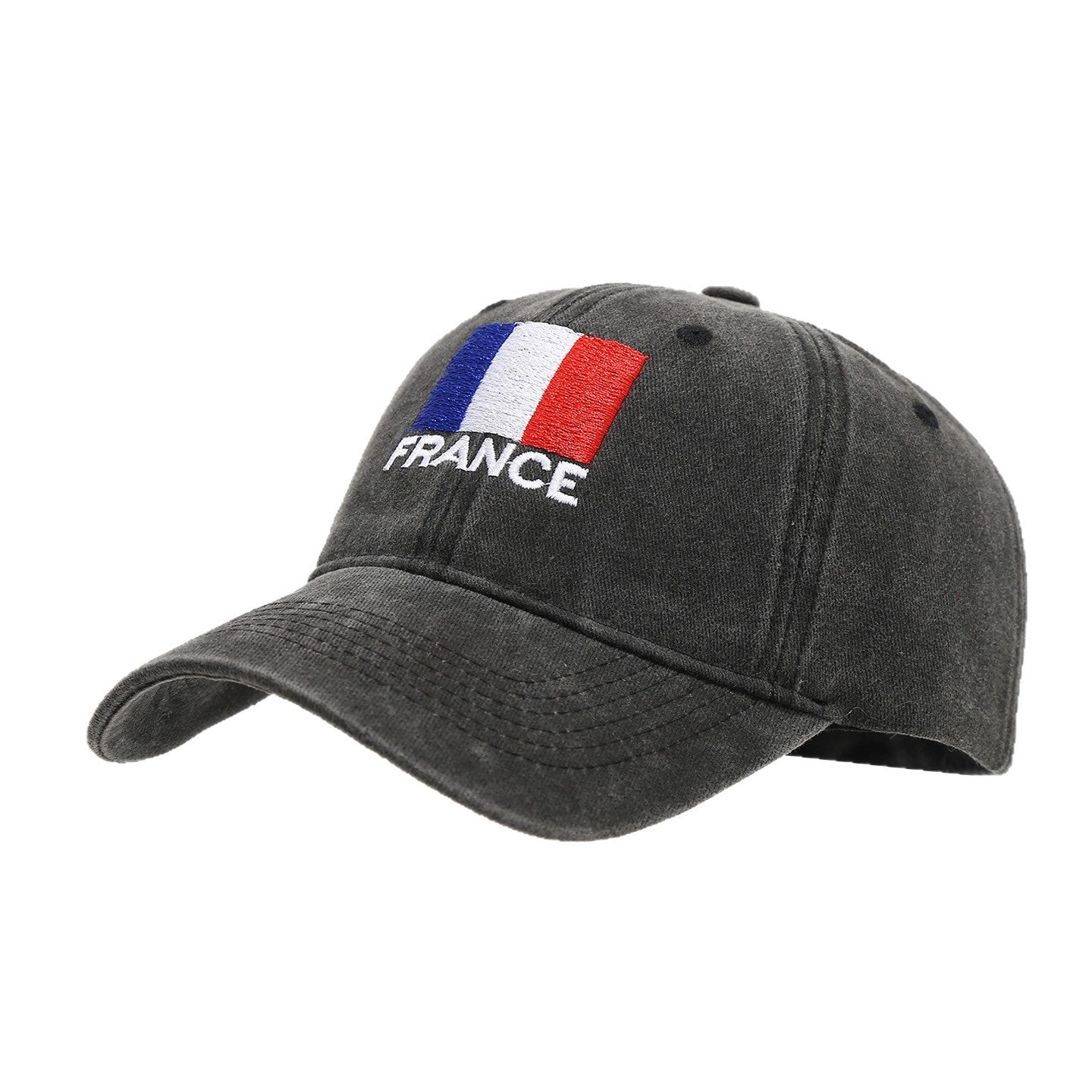 World Cup Flag Embroidered Black Baseball Cap
