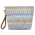 Women's Straw Woven Lipstick Coin Beach Bag