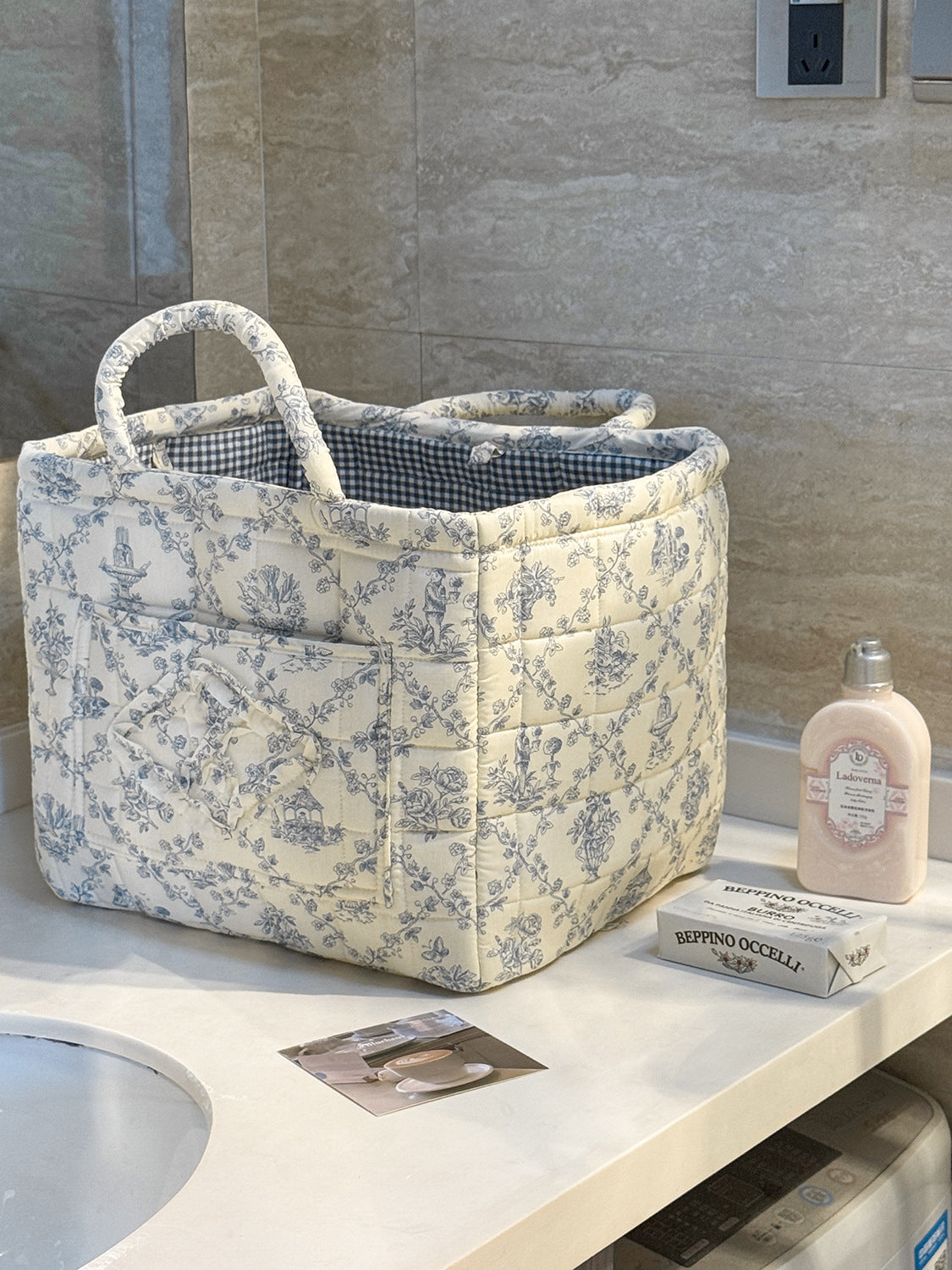 Floral Foldable Lightweight Storage Basket