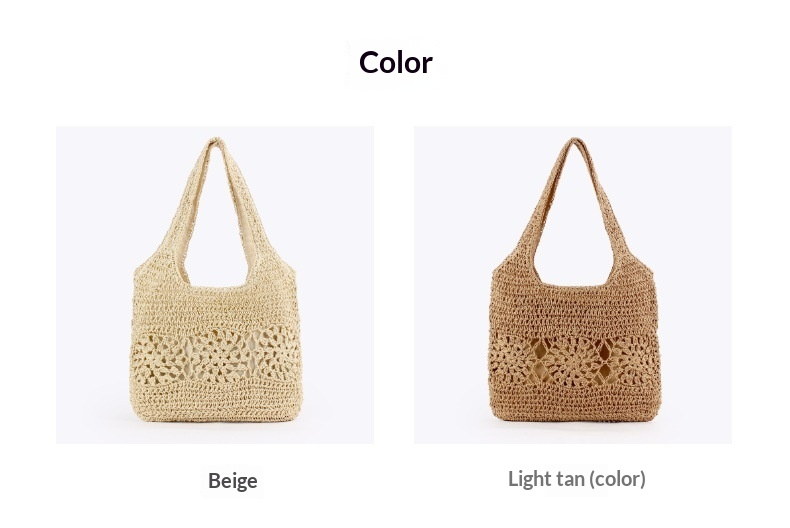 New Woven Shoulder Bag, Beach Vacation Photo, Daily Leisure, Work And Commuting, Versatile, Simple And Niche Women'S Bag