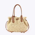 Women Straw Woven Large Capacity Shoulder Beach Vacation Bag