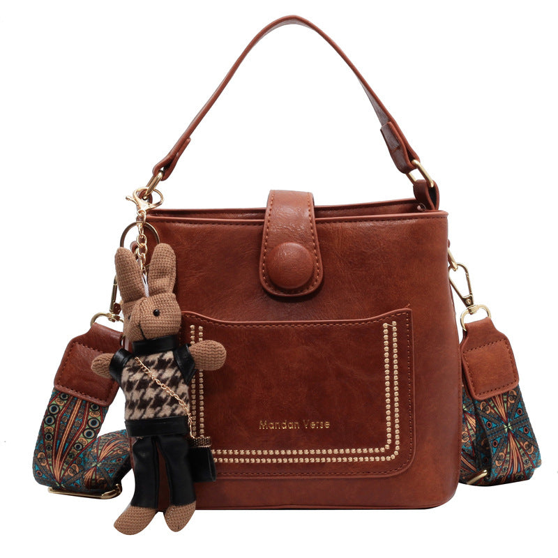 Women Vintage Premium New Fashion Shoulder Crossbody Handheld Bucket Bag