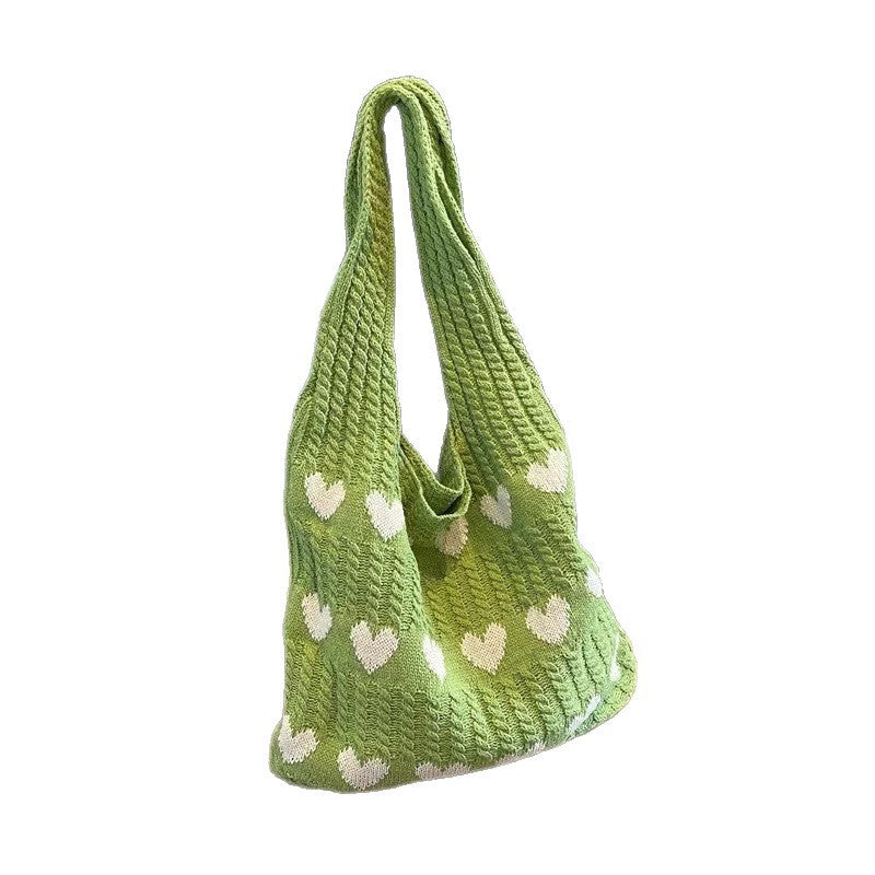 Women Yarn 2026 New Hand Knit Underarm Unique Shoulder Commute Tote Bag