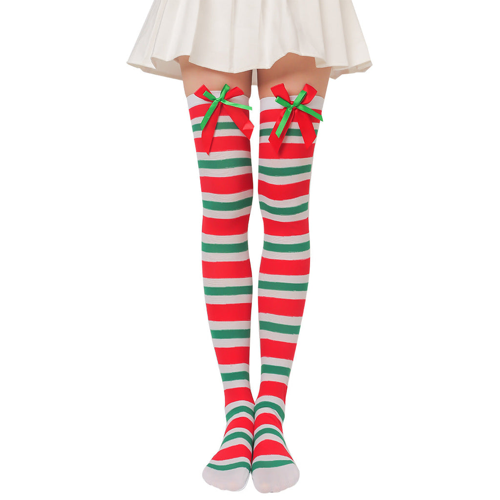 Halloween Faux Blood Splatter Thigh-High Socks