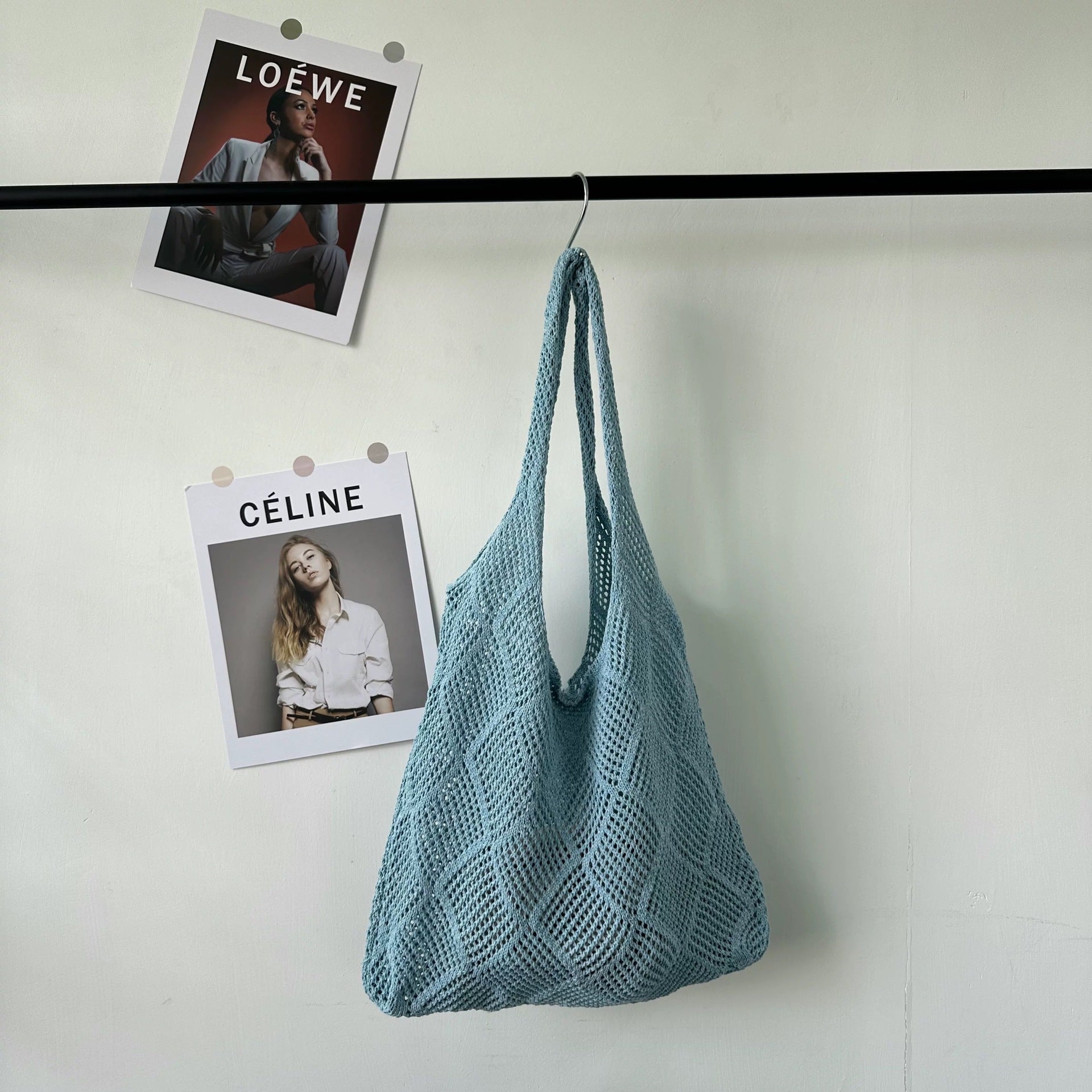 Women Yarn 2026 New Hand Knit Underarm Unique Shoulder Commute Tote Bag