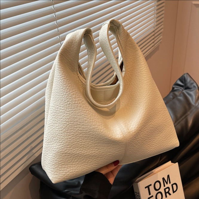 Minimalist Soft PU Slouchy Hobo Shoulder Bag