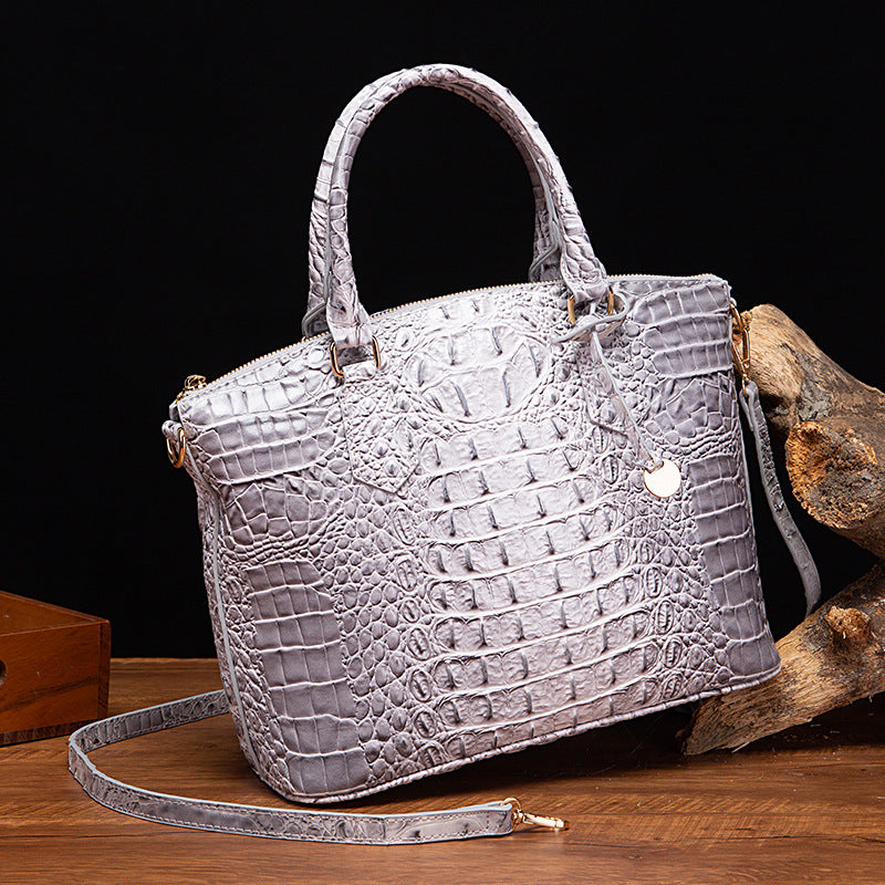 Portable Crossbody Retro Multi-Color Crocodile Pattern Bag