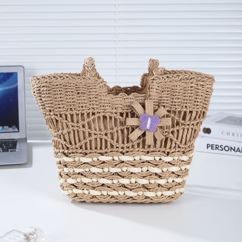 Boho Floral Handwoven Crochet Tote Bag