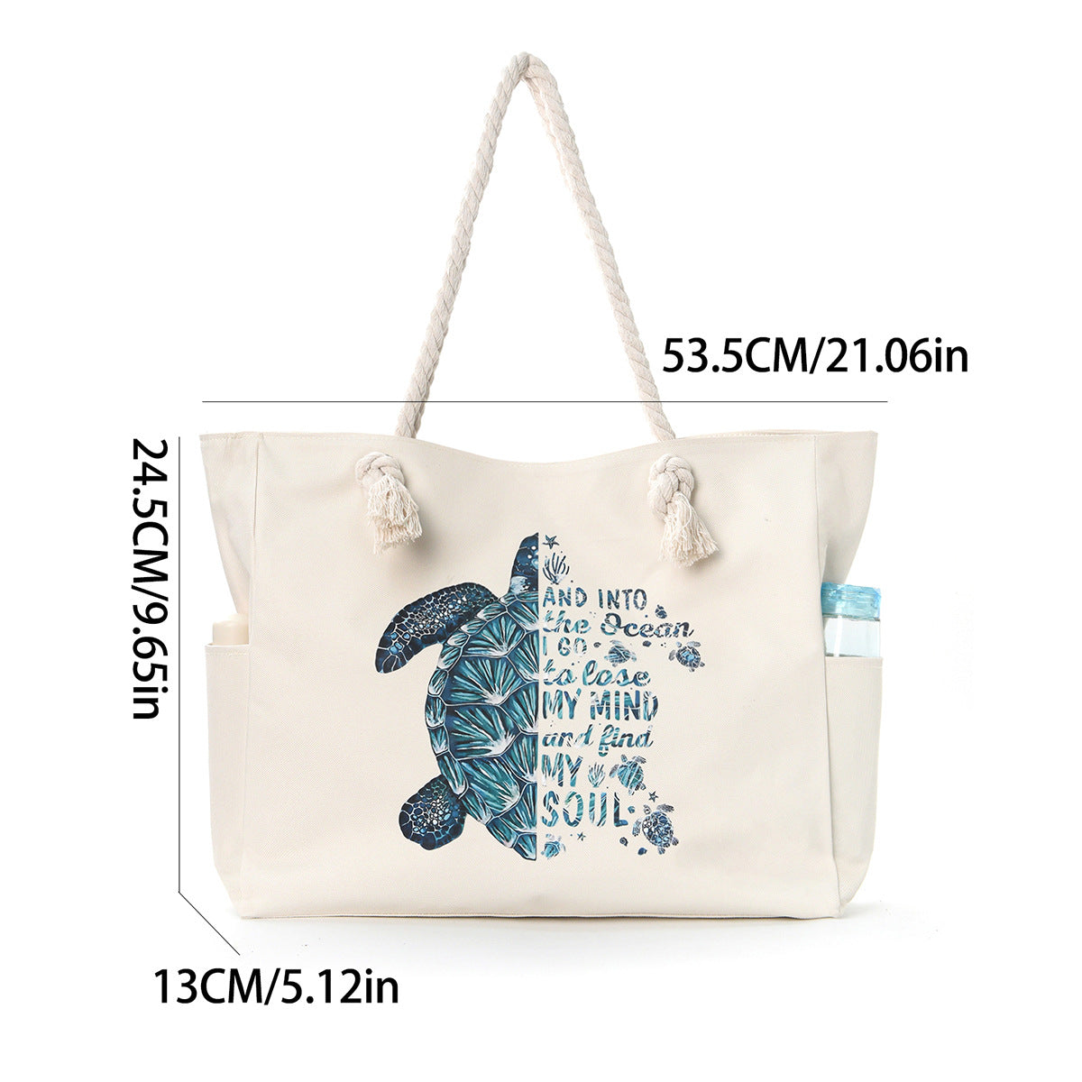 Women Large Capacity Beach Canvas Underarm Bag