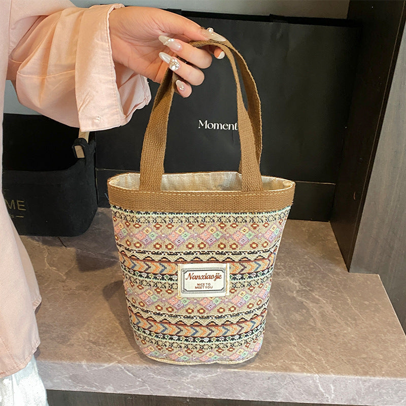 Handmade Vegetable Basket Lunch Bag for Office