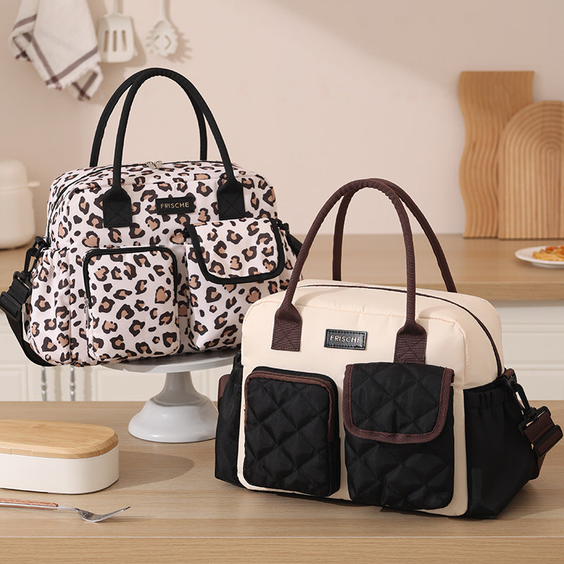 Waterproof Insulated Double Pocket Lunch Tote Bag