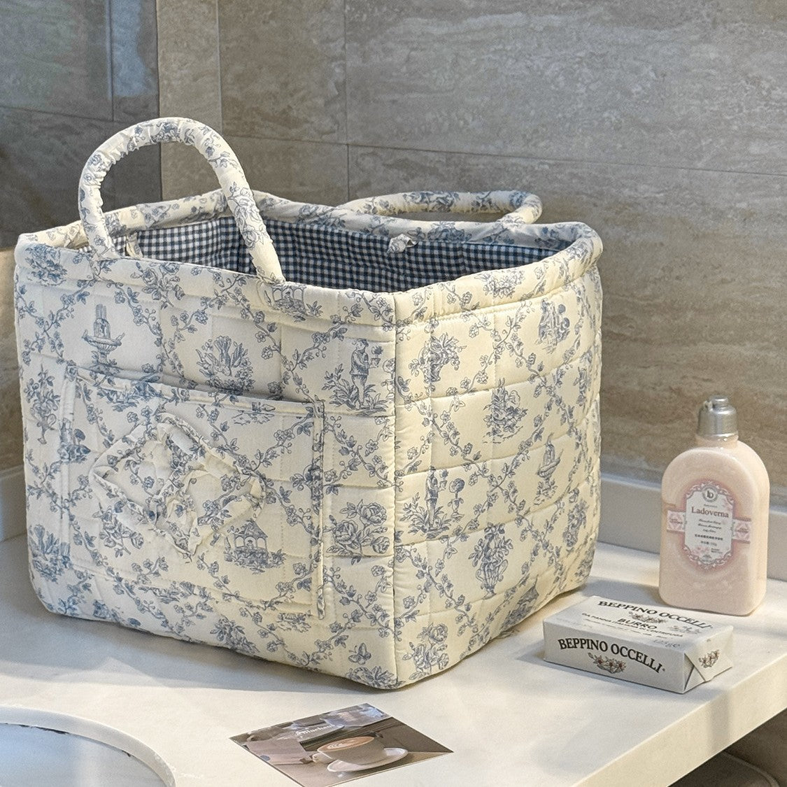 French Vine Floral Large Capacity Dirty Clothes Basket