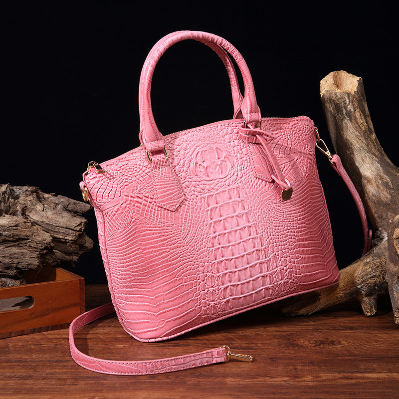 Portable Crossbody Retro Multi-Color Crocodile Pattern Bag