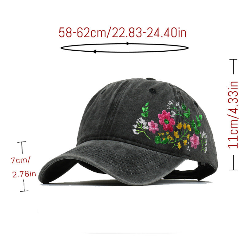 Women's Embroidered DIY Soft Top Sun Hat
