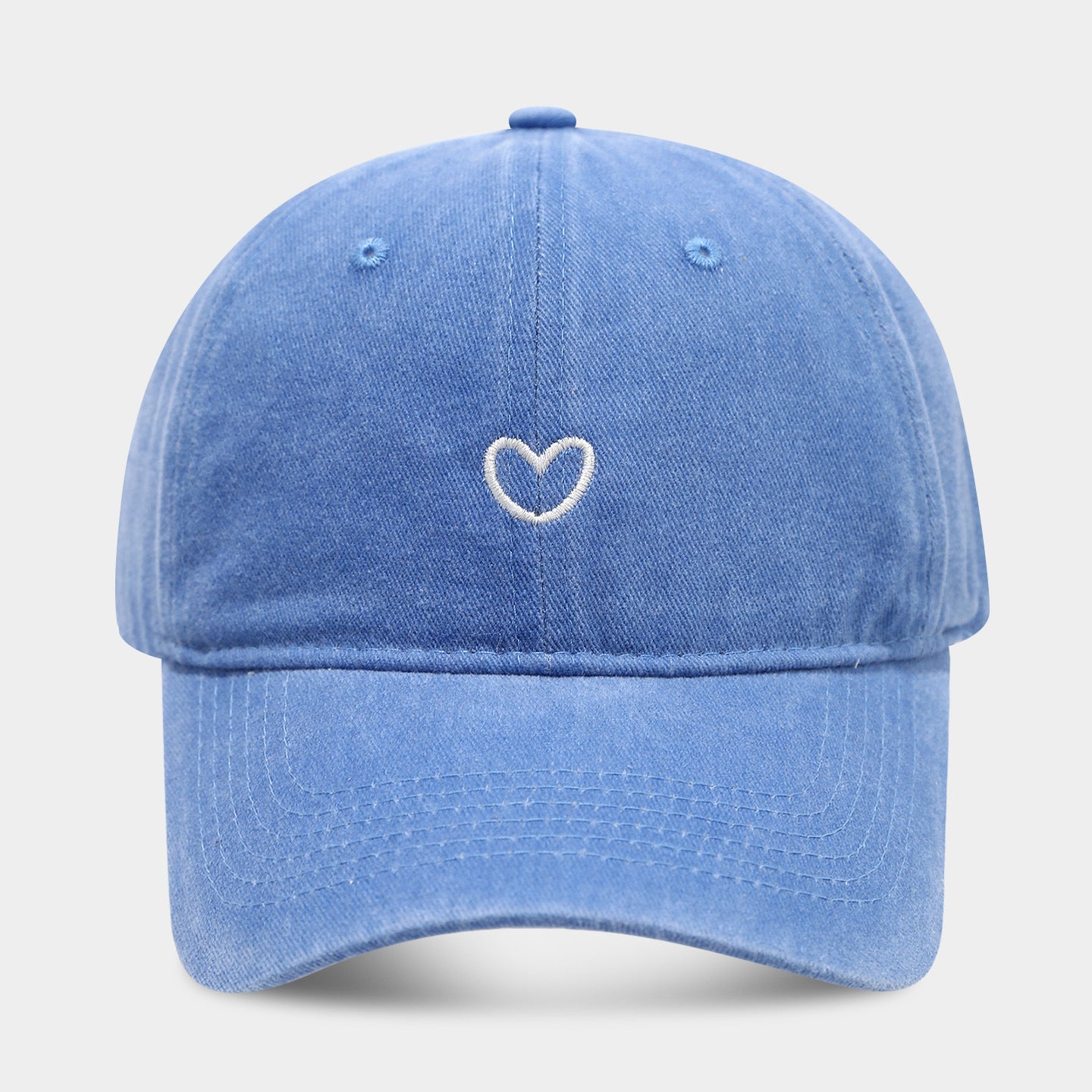 Literary Retro Embroidered Love Soft Peaked Cap