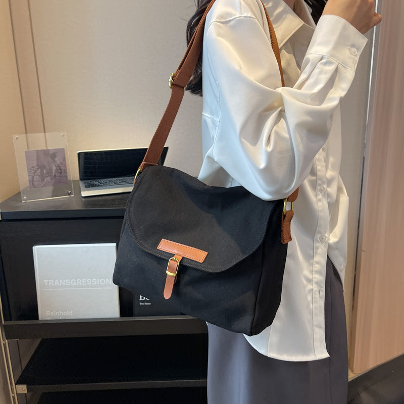 Vintage Canvas Messenger Crossbody Shoulder Bag
