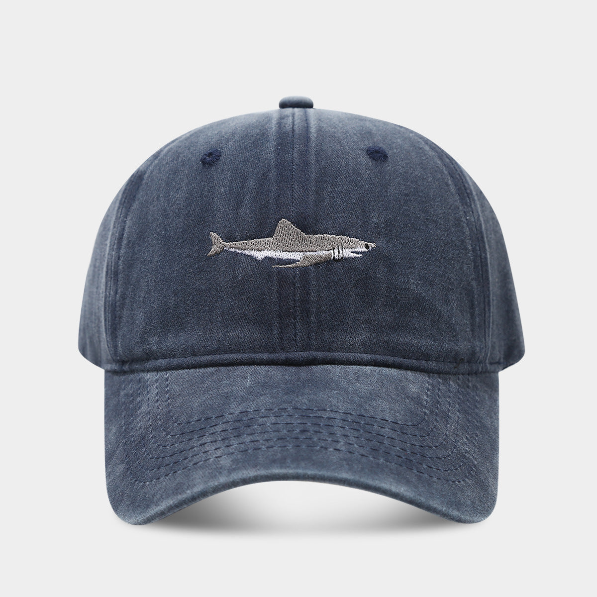 Washed Shark Retro Style Baseball Cap