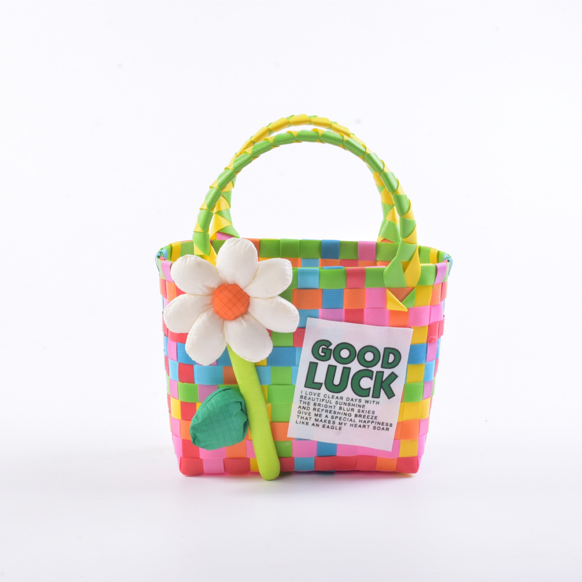 Plastic Woven Small Square Handbag Souvenir Bag