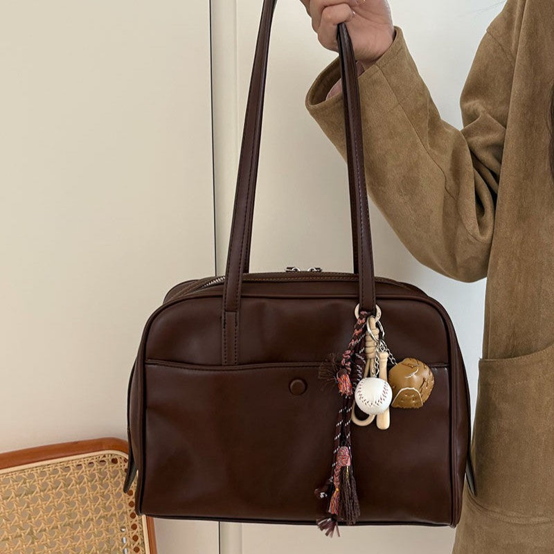 Retro Tote Large Capacity Shoulder Briefcase