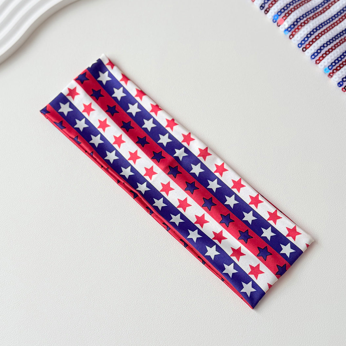 Independence Day Star Stripes High Elastic Sports Headband