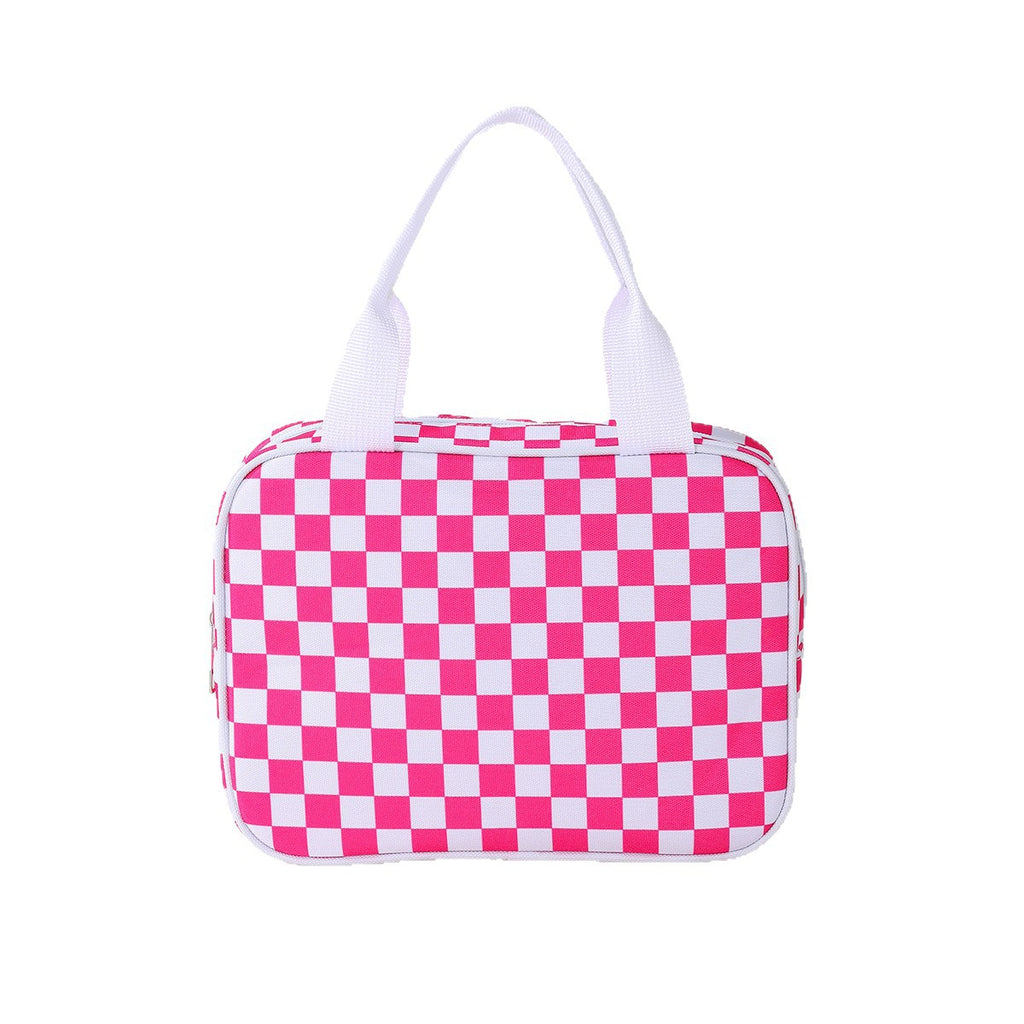 Checkerboard Large Capacity Insulated Lunch Bag