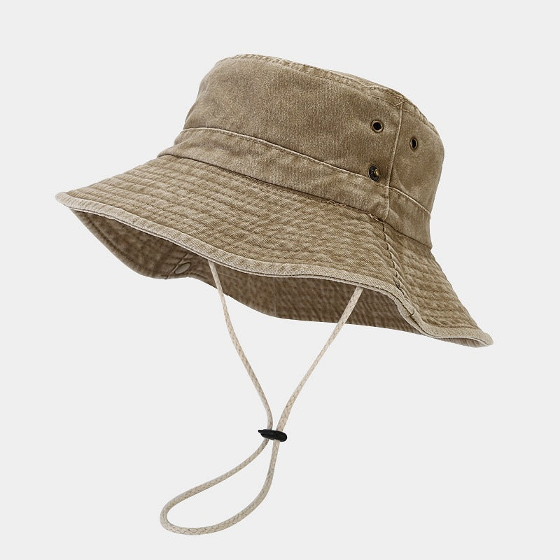 Spliced Large Brim Washed Fishing Hat