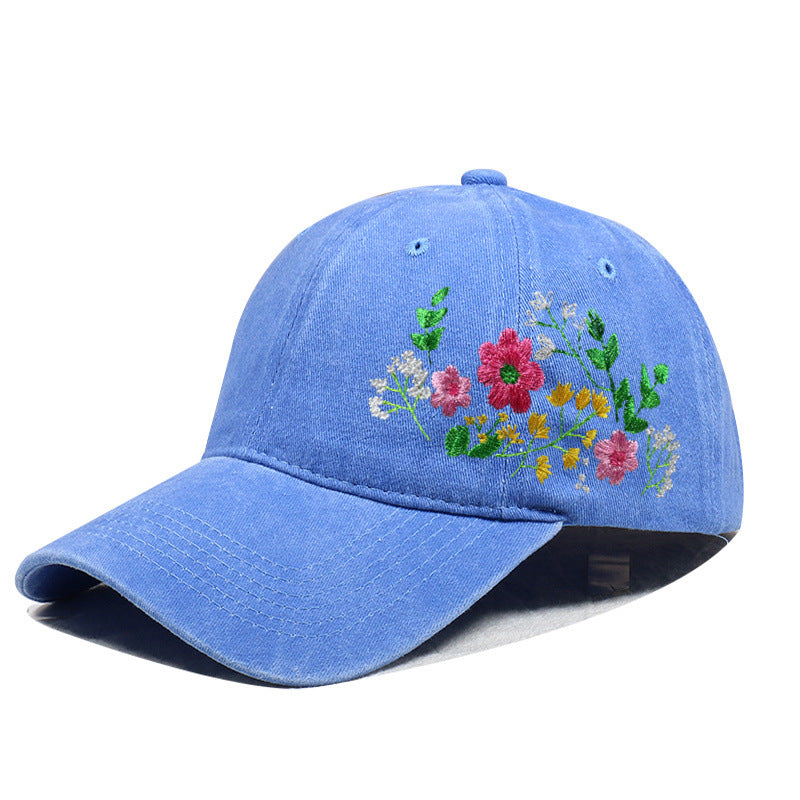Women's Embroidered DIY Soft Top Sun Hat