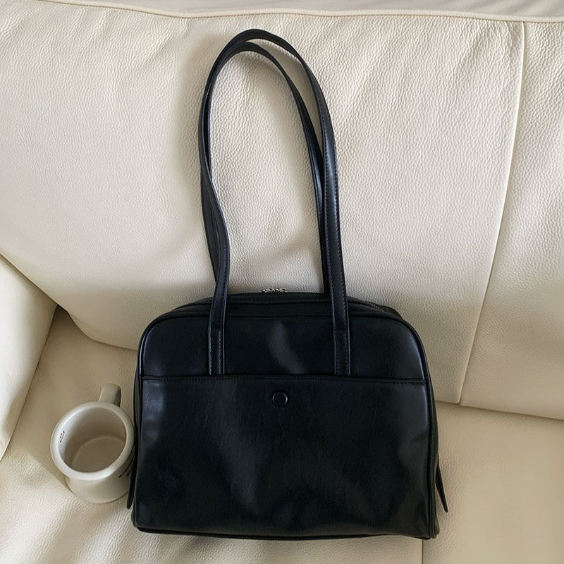 Retro Tote Large Capacity Shoulder Briefcase