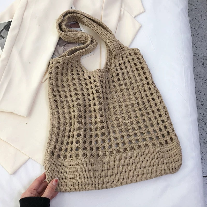 Women Yarn 2026 New Hand Knit Underarm Unique Shoulder Commute Tote Bag