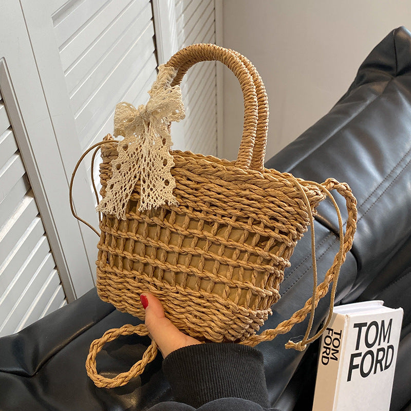 2026 New Straw Woven Crossbody Bucket Bag