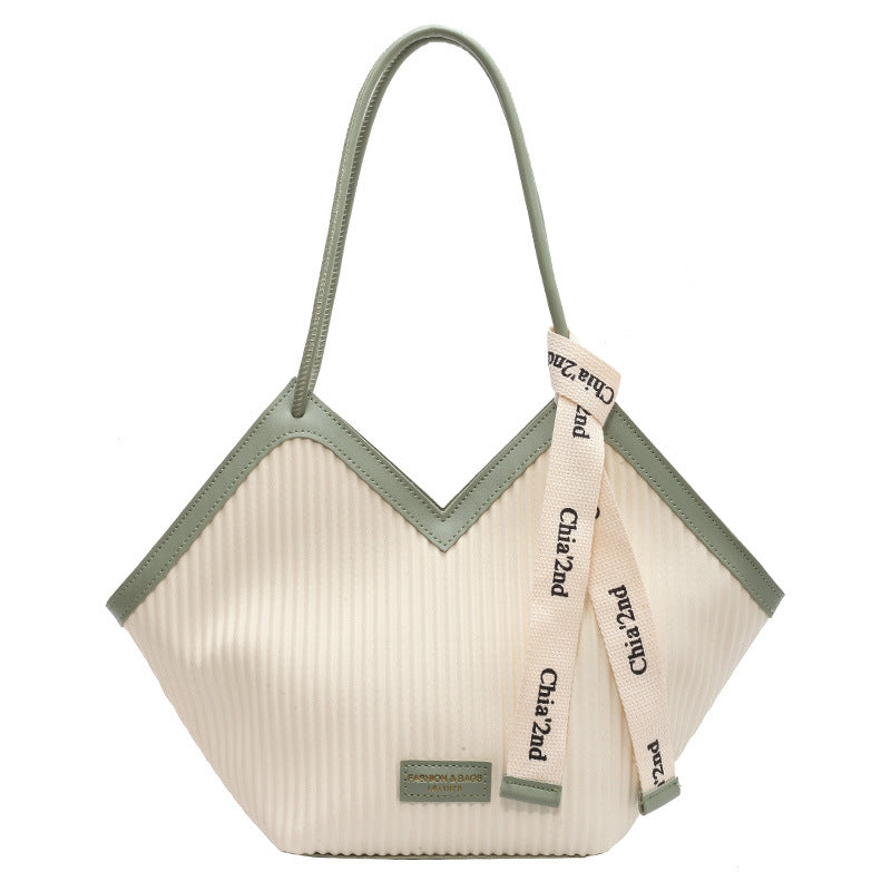 Large-Capacity Bag For Women 2024 New Summer High-End Commuting To Work Single Shoulder Hip Bag Class Tote Handbag