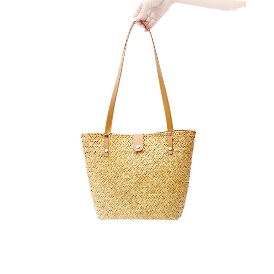 Handwoven Straw Large Capacity Beach Tote Bag