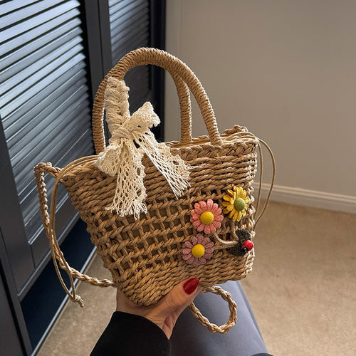 2026 New Straw Woven Crossbody Bucket Bag