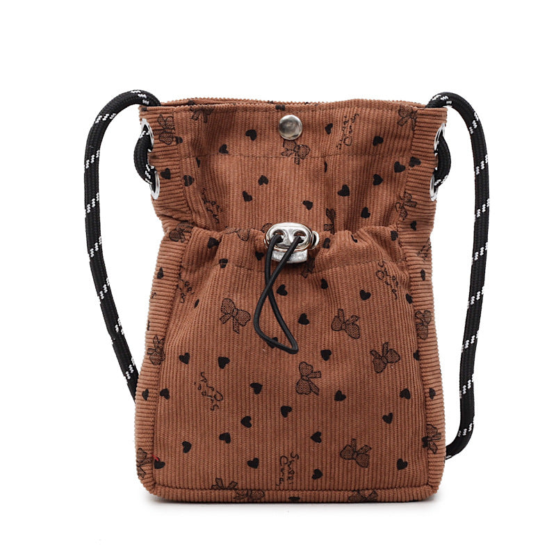 Women 2026 Spring Corduroy Crossbody Phone Bag