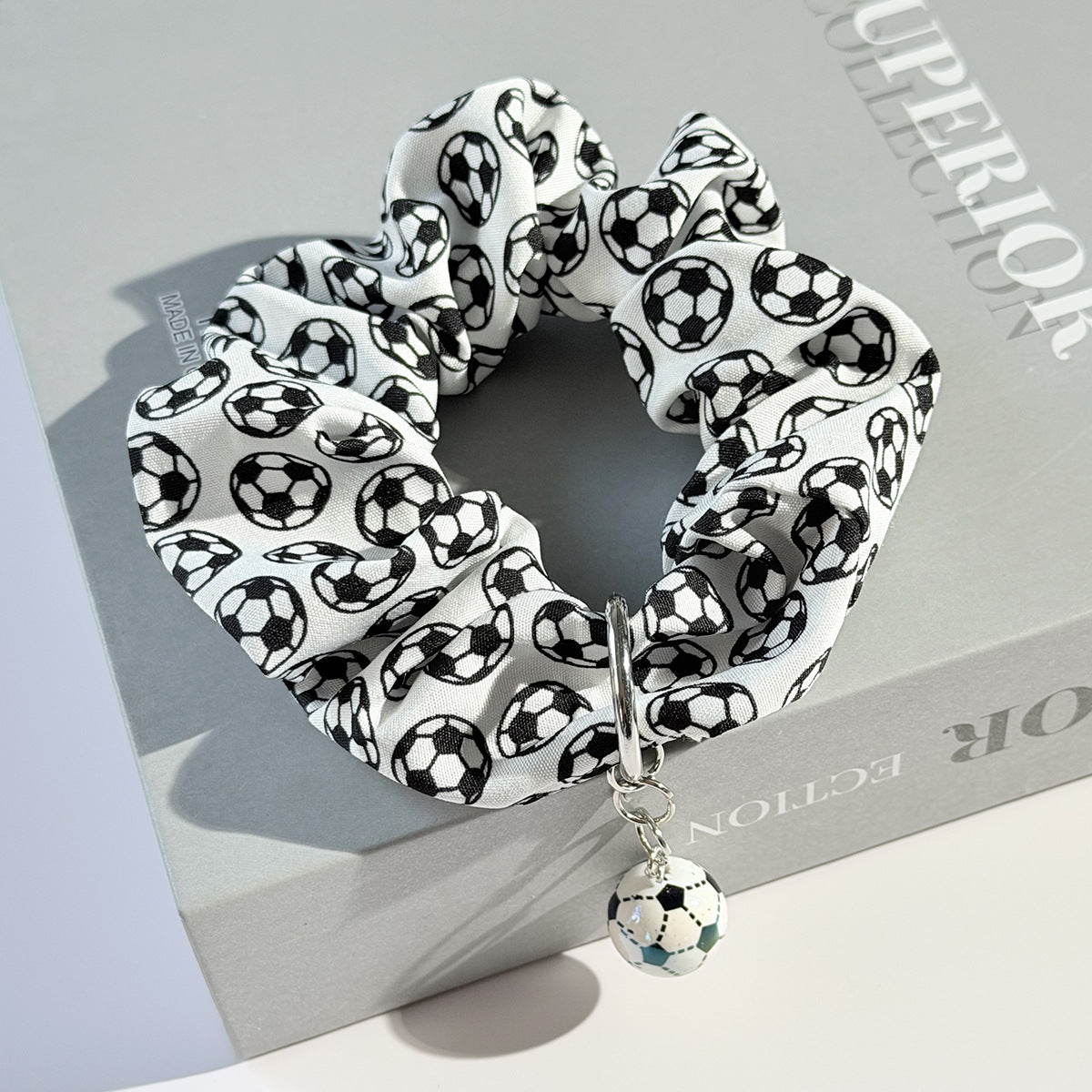 World Cup Football Scrunchie with Pendant