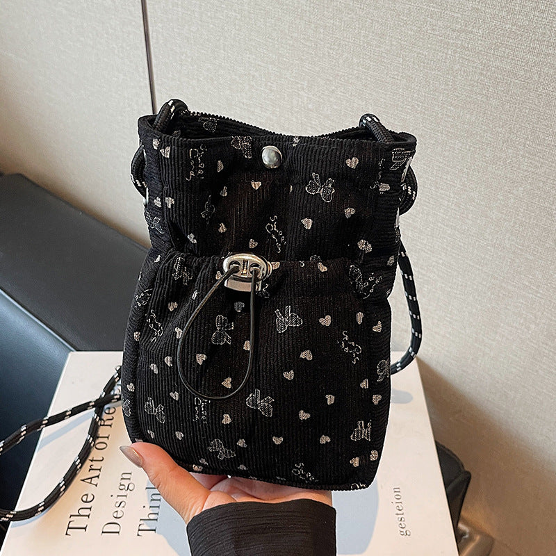 Women 2026 Spring Corduroy Crossbody Phone Bag