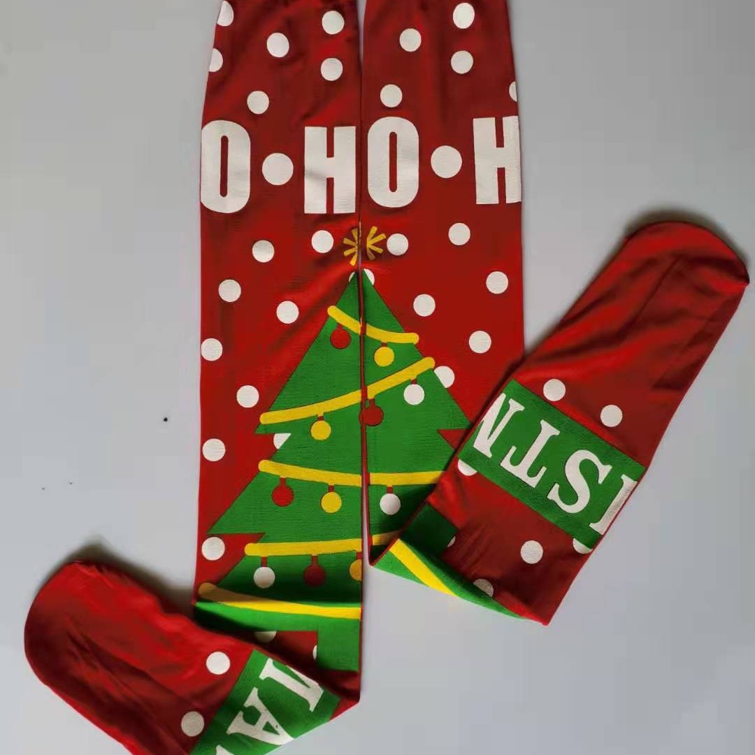 Christmas Halloween Party Knee high Socks Cosplay Apparel Accessories