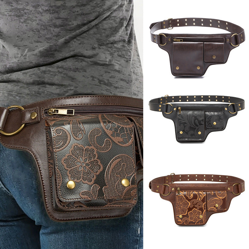 Retro Motorcycle Outdoor Sports Waist Shoulder Bag