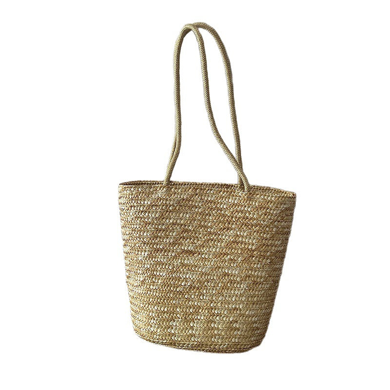 Minimalist Wheat Straw Shoulder Woven New Versatile Beach Bag
