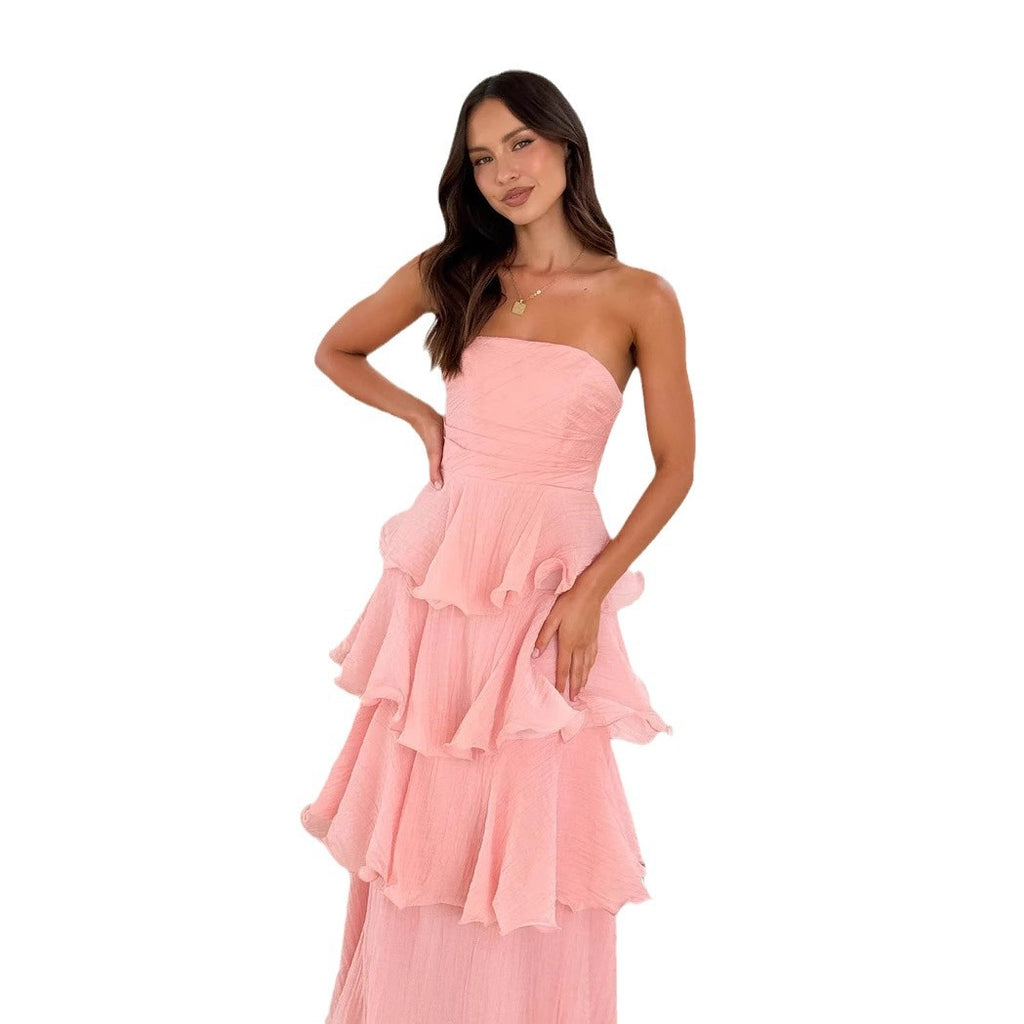 Sexy Tube Top Backless Cake Dress