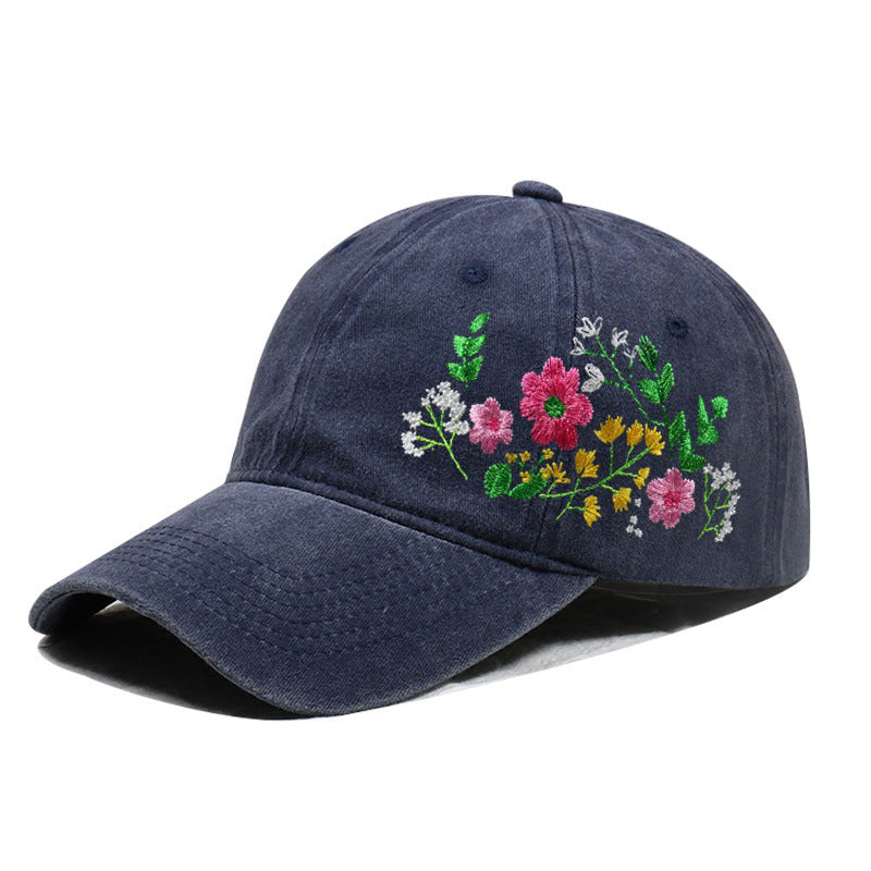 Women's Embroidered DIY Soft Top Sun Hat