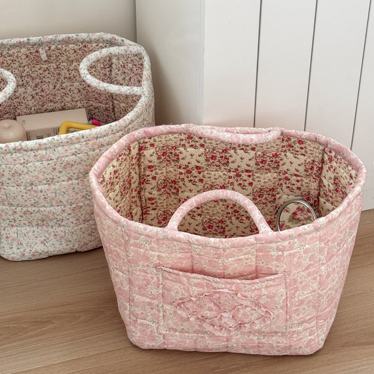 French Vine Floral Large Capacity Dirty Clothes Basket