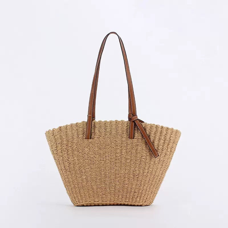 Women Fresh Hand-Woven Handbag, Literary Holiday Style Shoulder Bag
