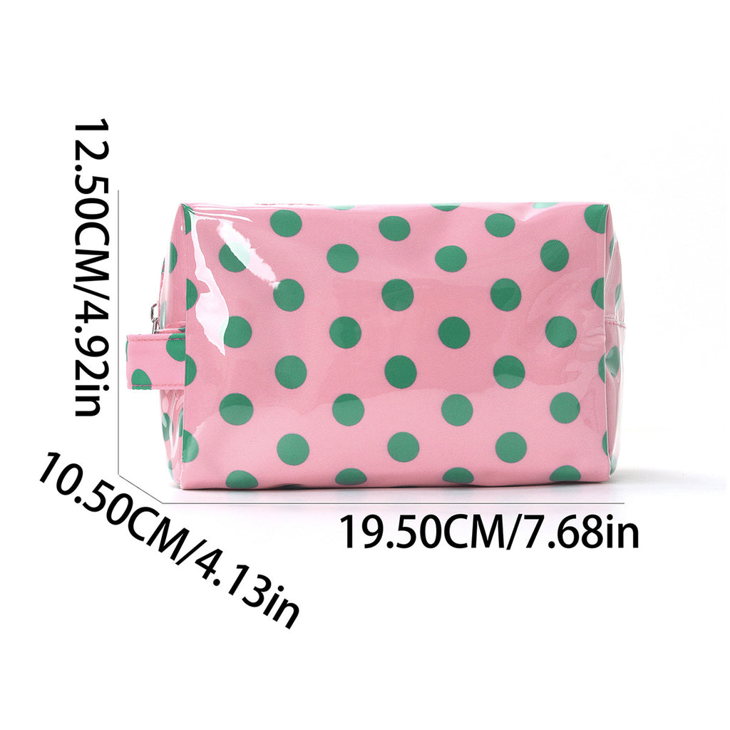 Waterproof Polka Dot PVC Cosmetic Travel Bag